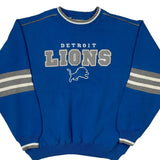 Detroit Lions Lee Sport Football Sweatshirt - Large Blue Polyester Blend