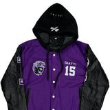 Ravens Unbranded Graphic Varsity Jacket - Large Black Leather