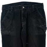 Carhartt Double Knee Carpenter Trousers - 36W 32L Black Cotton