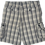 Lee Checked Cargo Shorts - 36W 11L Gray Cotton
