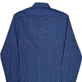 Tommy Hilfiger Slim Fit Patterned Shirt - Large Blue Cotton