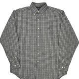 Ralph Lauren Checked Flannel Shirt - Medium Gray Cotton