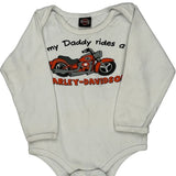 Age 24 Months Harley Davidson Graphic Playsuit - 3XS White Cotton