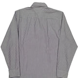 New York Fit Tommy Hilfiger Striped Shirt - Large Black & White Cotton