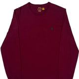 Polo By Ralph Lauren Long Sleeve T-Shirt - Medium Burgundy Cotton