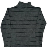 Southpole Striped 1/4 Zip - Large Gray Acrylic