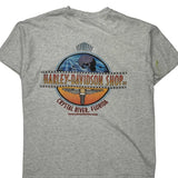 Crystal River, Florida Harley Davidson Graphic T-Shirt - Large Grey Cotton