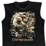 Live The Legend Harley Davidson Graphic Tank Top - XL Black Cotton