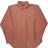 Ralph Lauren Checked Shirt - XL Orange Cotton
