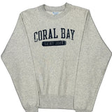 Vintage Coral Bay Saint John Champion Spellout Sweatshirt - XS Grey Cotton Blend