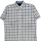 Tommy Hilfiger Checked Short Sleeve Shirt - Large White Cotton