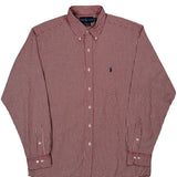 Ralph Lauren Checked Shirt - Large Red Cotton