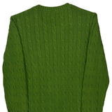 Tommy Hilfiger Cable Knit Sweater - Medium Green Cotton