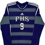 Phs Adidas Long Sleeve Football Shirt - Medium Blue Polyester