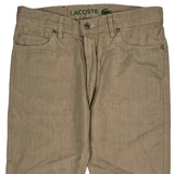 Lacoste Trousers - 33W 31L Beige Cotton Blend