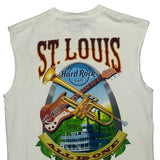 St. Louis Hard Rock Cafe Single Stitch Vest - Medium White Cotton