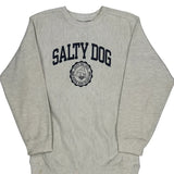 Salty Dog Cafe Champion Graphic Sweatshirt - Small Grey Cotton Blend