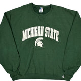 Michigan State Russell Athletic College Sweatshirt - 2XL Green Cotton
