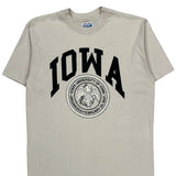 State University Of Iowa Hanes College T-Shirt - Large Beige Cotton Blend