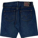 Levis Denim Shorts - 32W 9L Dark Wash Cotton