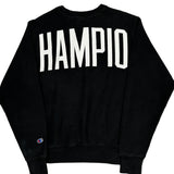 Reverse Weave Champion Spellout Sweatshirt - Small Black Cotton Blend