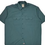 Dickies Short Sleeve Shirt - 2XL Green Polyester Blend