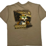 Fox Sports Chase Authentics Graphic T-Shirt - Large Beige Cotton