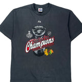 Chicago Blackhawks Majestic Nhl T-Shirt - Medium Grey Cotton