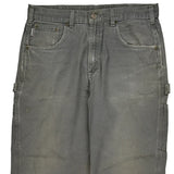 Carhartt Double Knee Carpenter Pants - 34W 31L Gray Cotton