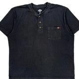 Dickies Henley T-Shirt - XL Black Cotton