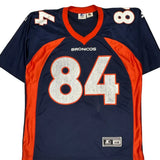 Broncos Starter #84 Sharpe Football Jersey - Large Navy Polyester
