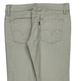 Levis Flared Jeans - 32W UK 10 Grey Cotton Blend