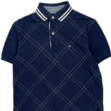 Tommy Hilfiger Checked Polo Shirt - XS Navy Cotton