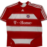 Bayern München Adidas 2007-08 Jack Home Football Shirt - XL Red Polyester