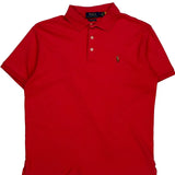 Polo By Ralph Lauren Slim Fit Polo Shirt - Medium Red Cotton