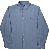 Polo By Ralph Lauren Striped Shirt - XL Blue Cotton