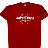 Breedloves Sportswear Russell Athletic Single Stitch T-Shirt - Large Red Cotton