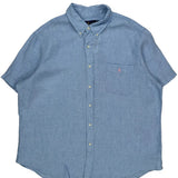Ralph Lauren Short Sleeve Shirt - 2XL Blue Linen