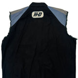 Genuine Motorclothes Harley Davidson Spellout Vest - 2XL Blue Cotton