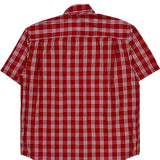 Wrangler Checked Short Sleeve Shirt - Medium Red Cotton
