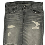 501 Levis Jeans - 36W 30L Grey Cotton