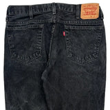 Levis Slim Fit Jeans - 34W 31L Black Cotton