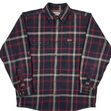 Carhartt Checked Flannel Shirt - Large Navy Cotton