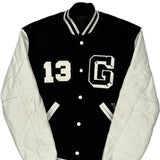 Graham Falcons Cheerleading Holloway College Varsity Jacket - Small Black & White Polyester