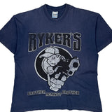 Rykers Brother Against Brother Band Fruit Of The Loom Single Stitch T-Shirt - XL Blue Cotton