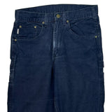 Carhartt Double Knee Carpenter Pants - 32W 25L Navy Cotton