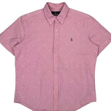 Ralph Lauren Short Sleeve Shirt - Large Pink Cotton