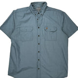 Carhartt Short Sleeve Shirt - 2XL Blue Cotton