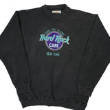 New York Hard Rock Cafe Graphic Sweatshirt - Large Black Cotton Blend