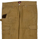Wrangler Cargo Trousers - 38W 31L Brown Cotton
